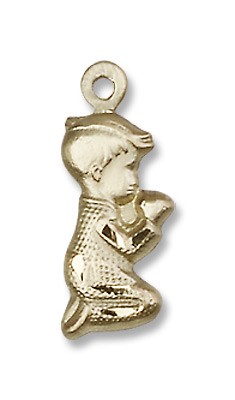 Gold Filled Praying Boy Pendant