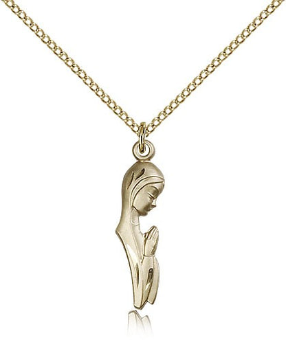 Gold Filled Madonna Pendant