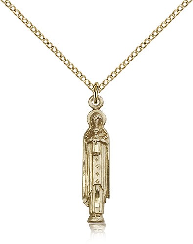 Gold Filled Madonna & Child Pendant