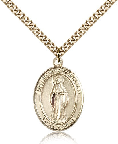 Gold Filled Virgin of the Globe Pendant