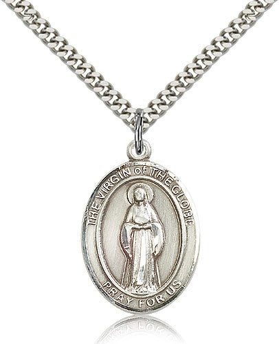 Sterling Silver Virgin of the Globe Pendant