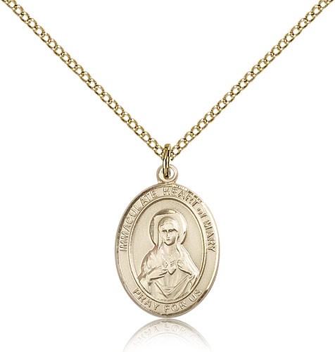 Gold Filled Immaculate Heart of Mary Pendant