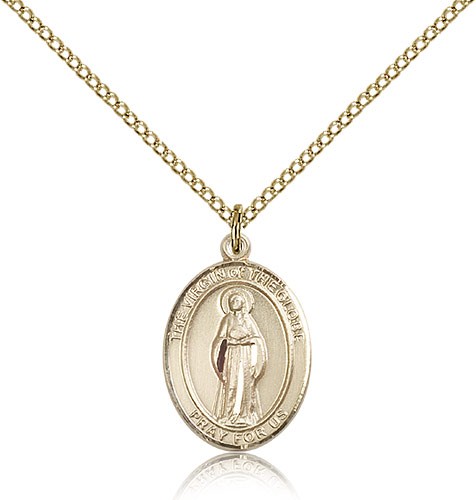 Gold Filled Virgin of the Globe Pendant