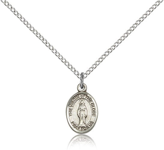 Sterling Silver Virgin Of The Globe Pendant