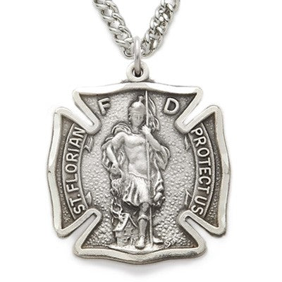 St. Florian Sterling Silver Medal - Firefighter