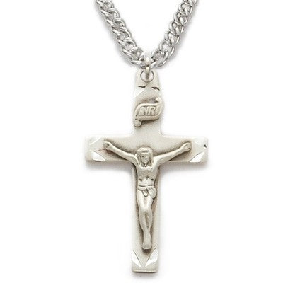 Mens Crucifix Sterling Silver w/24" Chain - Boxed