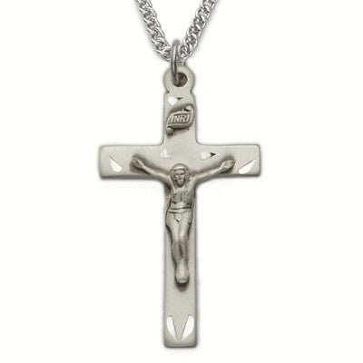 Mens Crucifix Sterling Silver w/24" Chain - Boxed