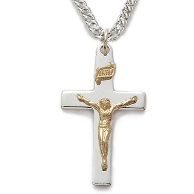 Mens Crucifix Sterling Silver w/24" Chain - Boxed