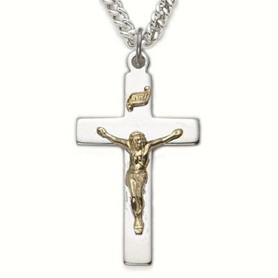 Mens Crucifix Sterling Silver w/24" Chain - Boxed