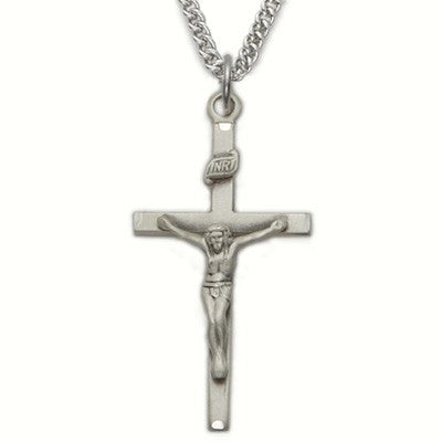 Mens Crucifix Sterling Silver w/24" Chain - Boxed