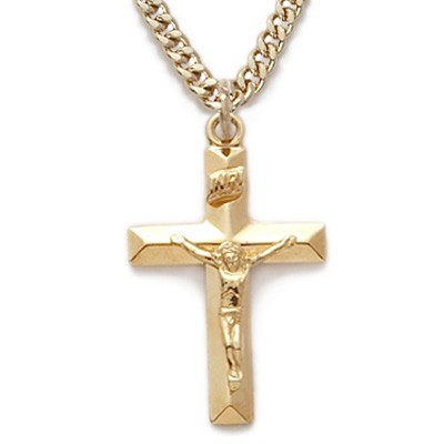 Crucifix 14K Gold Filled w/18" Chain-Boxed