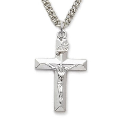 Mens Crucifix Sterling Silver w/24" Chain - Boxed