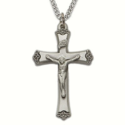 Mens Crucifix Sterling Silver w/24" Chain - Boxed