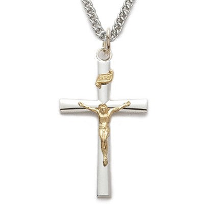 Mens Crucifix Sterling Silver w/24" Chain - Boxed