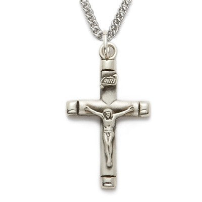 Mens Crucifix Sterling Silver w/24" Chain - Boxed