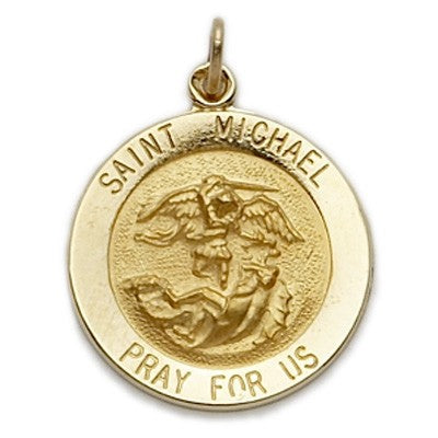 St. Michael 14K Gold Round Medal