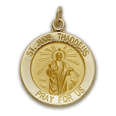 St. Jude 14K Gold Round Medal