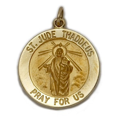 St. Jude 14K Gold Round Medal