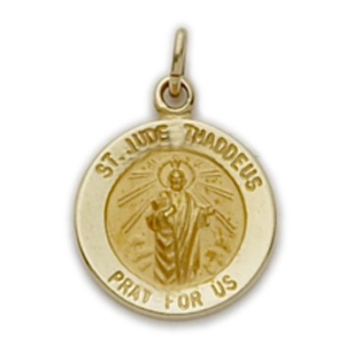 St. Jude 14K Gold Round Medal Patron