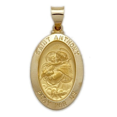 St. Anthony 14K Gold Oval Medal