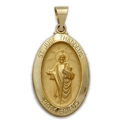 St. Jude 14K Gold Oval Medal