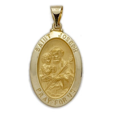 St. Joseph 14K Gold Oval Medal