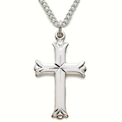 Women's Cross Necklace Sterling Silver w/18" Chain - Boxed