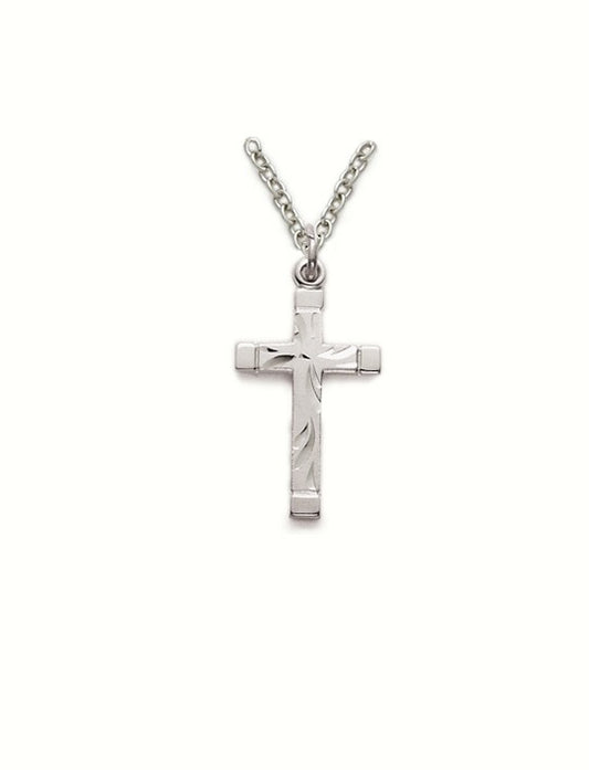 Women's Cross Necklace Sterling Silver w/18" Chain - Boxed