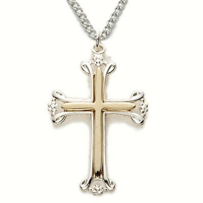 Women's Cross Necklace Sterling Silver w/18" Chain - Boxed