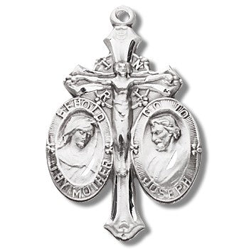 Sterling Silver Jesus, Mary, and Joseph with 24" Chain - Boxed