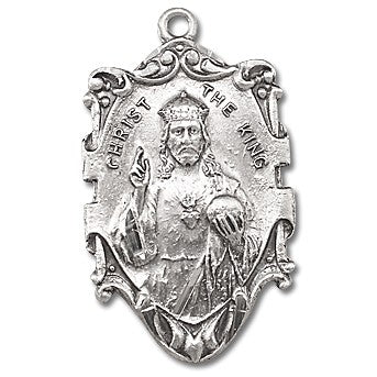 Sterling Silver Sacred Heart Medal w/24" Chain - Boxed