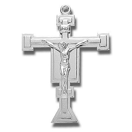 Sterling Silver Cimabue Crucifix w/24" Chain - Boxed