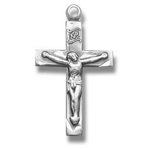 Sterling Silver Small Crucifix w/18" Chain - Boxed