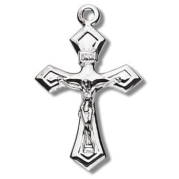 Sterling Silver Fancy Crucifix w/18" Chain - Boxed