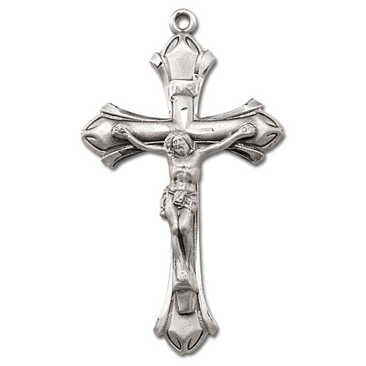 Sterling Silver Rosary Crucifix w/24" Chain - Boxed