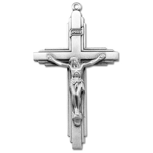 Sterling Silver Rosary Crucifix w/24" Chain - Boxed