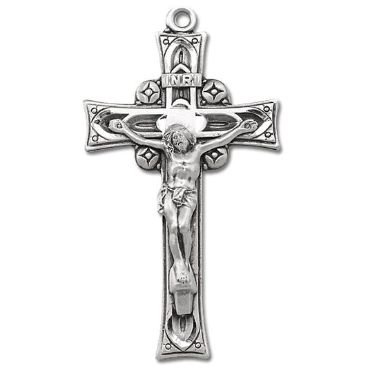 Sterling Silver Rosary Crucifix w/24" Chain - Boxed