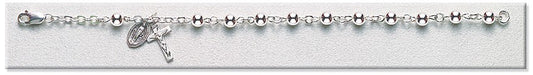 5mm Sterling Silver Rosary Bracelet - Boxed