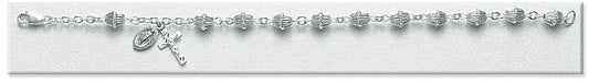 Sterling Silver Acorn Cap Rosary Bracelet - Boxed