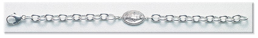 Sterling Silver Miraculous I.D. Bracelet - Boxed