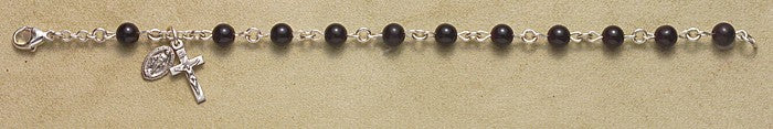 6mm Black Onyx Rosary Bracelet - Boxed