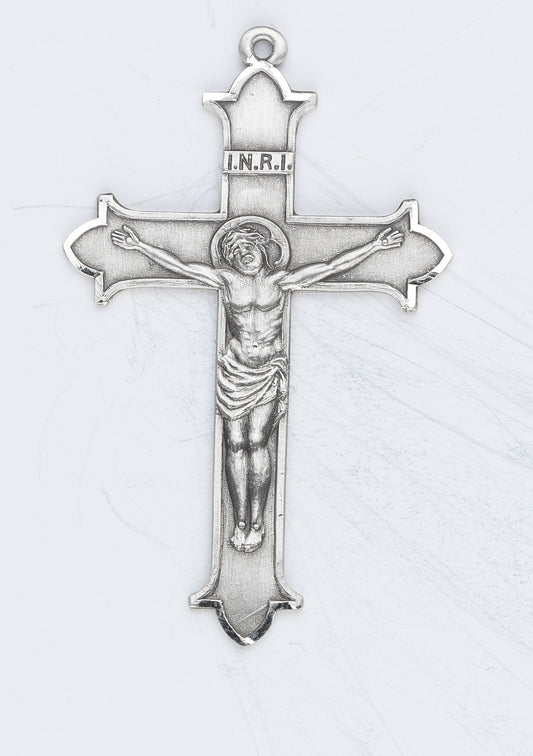 Sterling Silver Rosary Crucifix w/24" Chain - Boxed