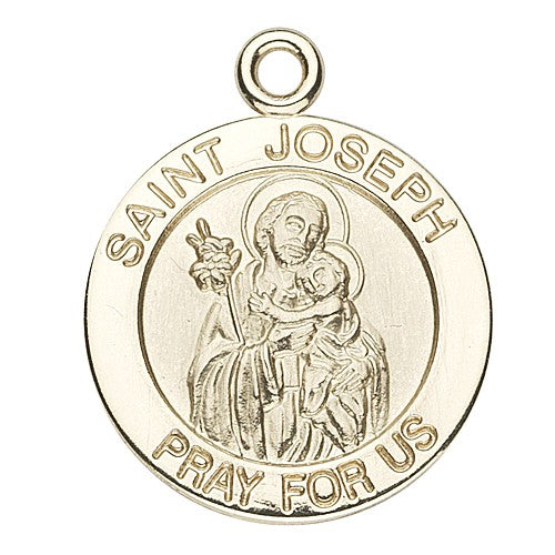 St. Joseph 14K Small Round w/14K Jump Ring - Boxed