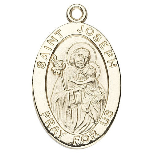 St. Joseph 14K Oval w/14K Jump Ring - Boxed