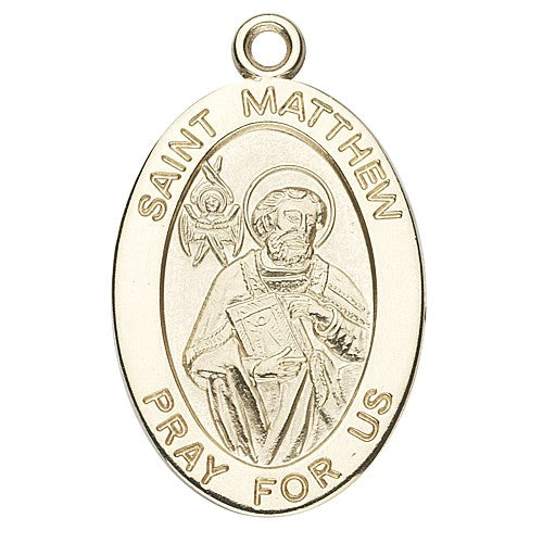 St. Matthew 14K Oval w/14K Jump Ring - Boxed