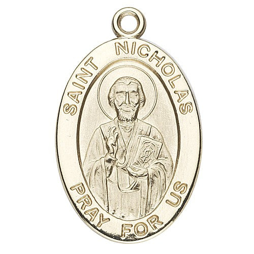 St. Nicholas 14K Oval w/14K Jump Ring - Boxed