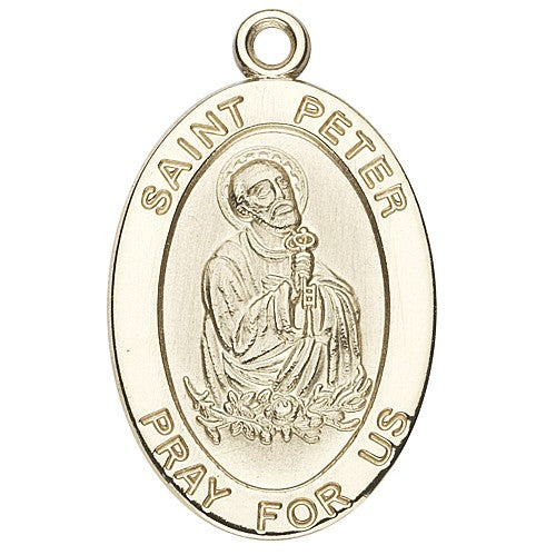 St. Peter 14K Oval w/14K Jump Ring - Boxed