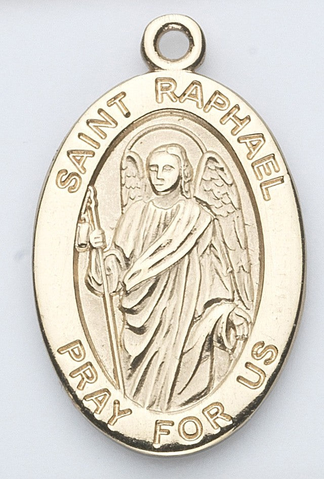 St. Raphael 14K Oval w/14k Jump Ring - Boxed