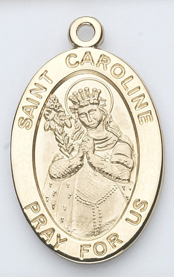 St. Caroline 14K Oval w/14K Jump Ring - Boxed