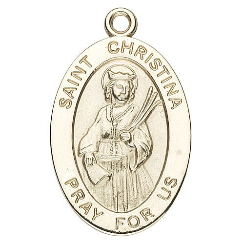 St. Christina 14K Oval w/14K Jump Ring - Boxed